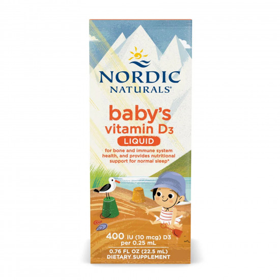 Nordic Naturals Baby's Vitamin D3 Liquid - 22.5 ml 2023-10-5945 Nordic Naturals Baby's Vitamin D3 Liquid - 22.5 ml 2023-10-5945