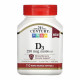 21st Century D3 250 mcg (10,000 IU) - 110 softgels 2023-10-7046