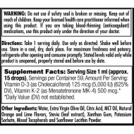 D3 K2 DropIns 125mcg - 2 oz Citrus