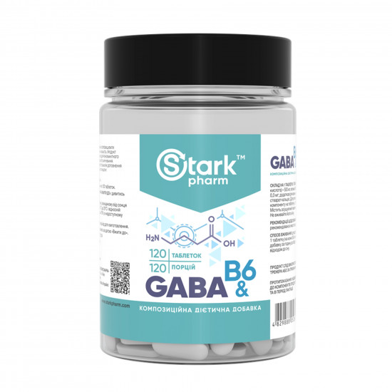 Stark Pharm GABA & B6 500mg - 120 tabs (До 09.26) 2023-10-7873