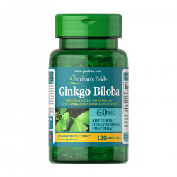 Ginkgo Biloba Standardized Extract 60 mg - 120 softgels