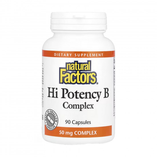 Natural Factors Hi Potency B Complex 50mg - 90 caps 2023-10-6538