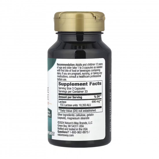 Nature's Way Lactase Enzyme - 100 caps 2023-10-6388