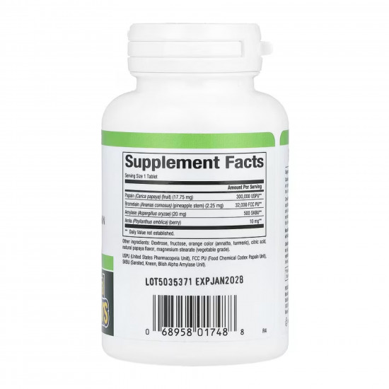 Natural Factors Papaya Enzymes - 60 tabs 2023-10-4701