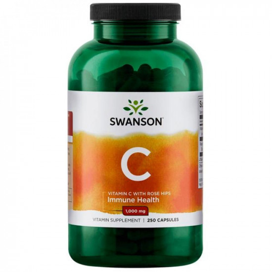 Swanson Vitamin C with Rose Hips 1000 mg - 250 caps 100-21-9481331-20