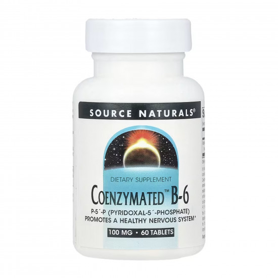 Source Naturals Coenzymated™ Vitamin B-6 100 mg - 60 tabs 2023-10-6149 Source Naturals Coenzymated™ Vitamin B-6 100 mg - 60 tabs 2023-10-6149