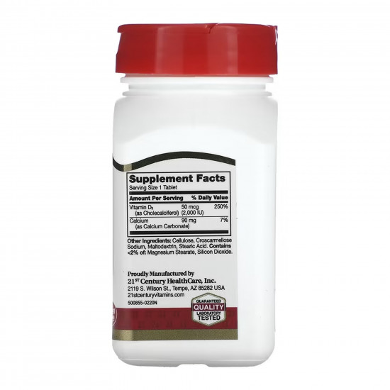 21st Century D3 50 mcg (2000 IU) - 110 tabs 2023-10-7047