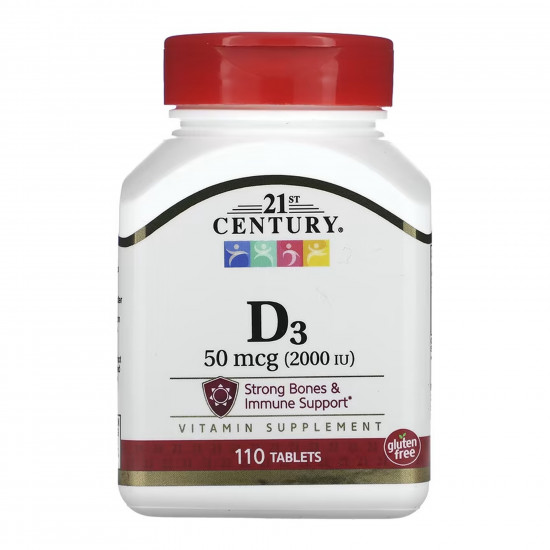21st Century D3 50 mcg (2000 IU) - 110 tabs 2023-10-7047