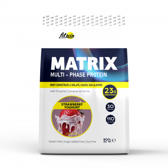 FitWin Matrix - 900g Strawberry Yogurt (Пошкоджена упаковка) 2023-10-7874
