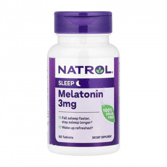 NATROL Melatonin 3mg - 60 tabs 100-59-0583370-20 NATROL Melatonin 3mg - 60 tabs 100-59-0583370-20