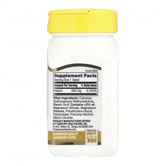 21st Century Niacin 500 mg - 100 tabs 2023-10-7099