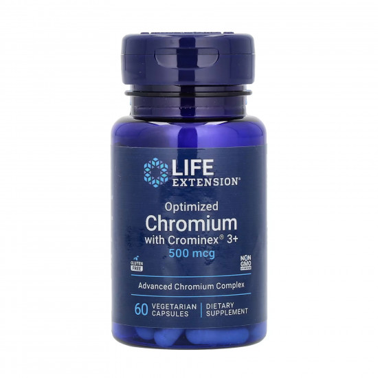 Life Extension Optimized Chromium with Crominex® 3+ 500 mcg - 60 vcaps 2023-10-3216 Life Extension Optimized Chromium with Crominex® 3+ 500 mcg - 60 vcaps 2023-10-3216