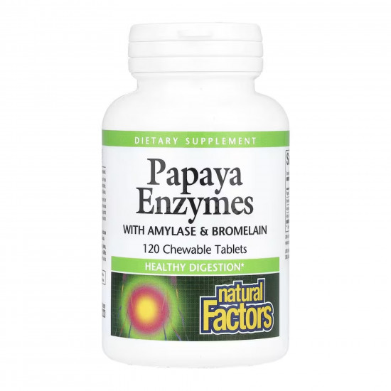 Natural Factors Papaya Enzymes - 120 tabs 2023-10-4702