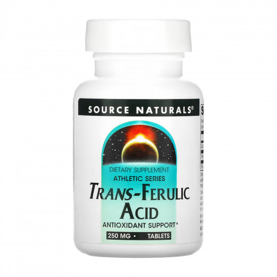 Source Naturals Trans-Ferulic Acid 250mg - 30 tabs (Пошкоджена банка) 2024-11-0187