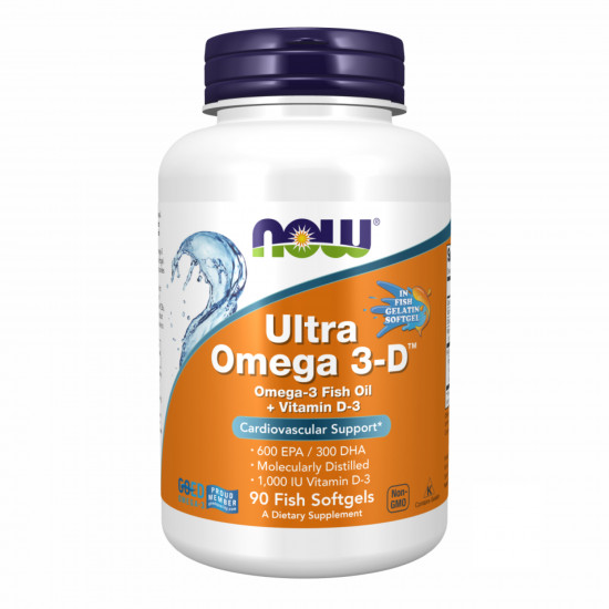 Now Foods Ultra Omega 3-D Softgels - 90 softgels (Пошкоджена банка) 2023-10-5610