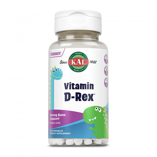 KAL Vitamin D-Rex 10mcg - 90 сhewable Bubble Gum 2023-10-2156