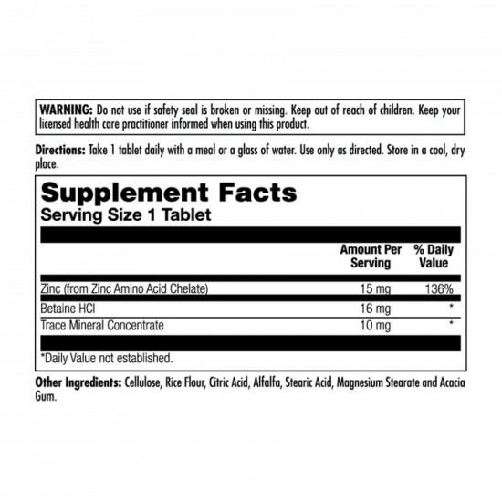 KAL Zinc 15+ Chelated - 100 tabs 2023-10-4419