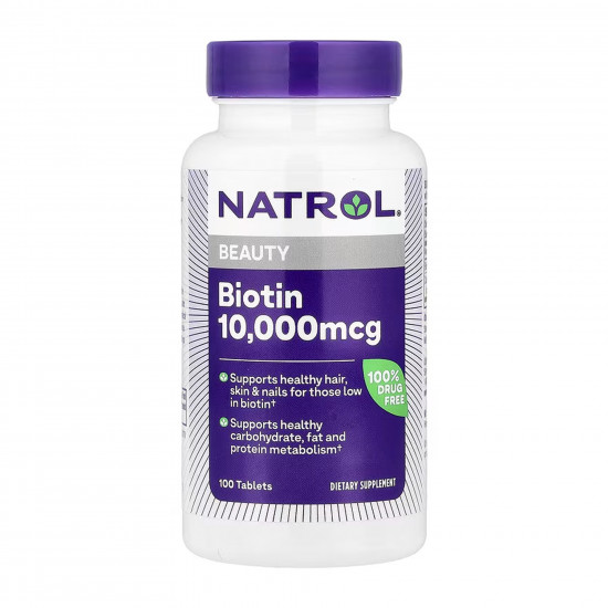 NATROL Biotin 10,000mcg - 100 tabs 100-25-6725399-20 NATROL Biotin 10,000mcg - 100 tabs 100-25-6725399-20