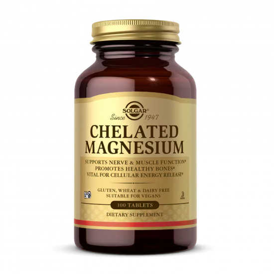 Solgar Chelated Magnesium - 100 tabs 2023-10-5654 Solgar Chelated Magnesium - 100 tabs 2023-10-5654