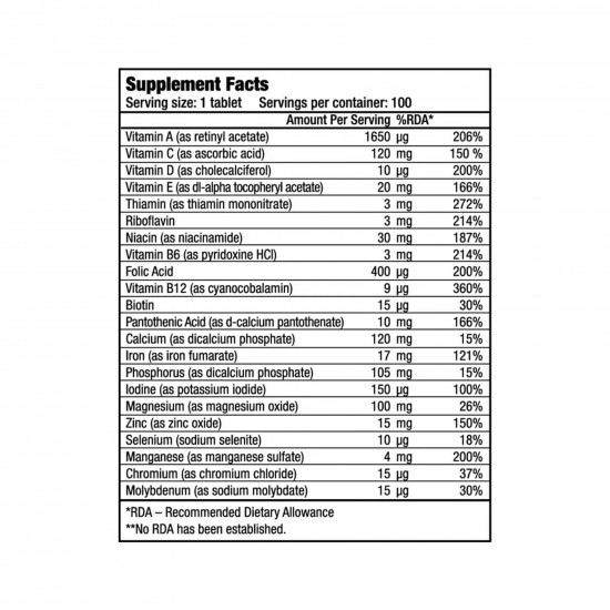 Biotech One-a-Day - 100 tabs 100-53-0009157-20