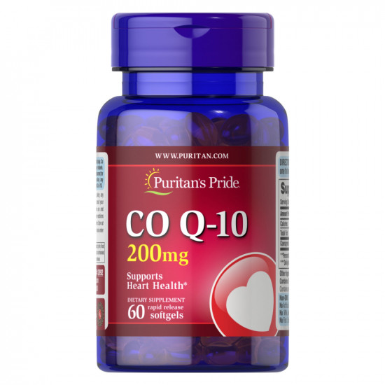 Puritans Pride Q-SORB™ Co Q-10 200 mg - 60 Rapid Release Softgels 100-50-1130776-20