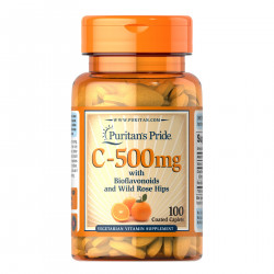 Vitamin C-500 mg with Bioflavonoids and Rose Hips - 100 Caps