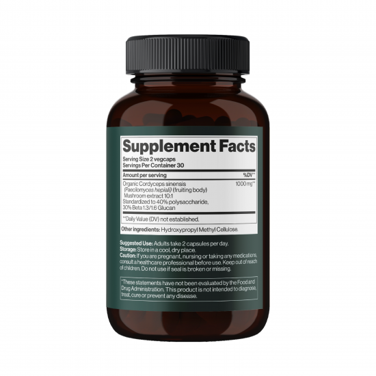 Mind Shi Cordyceps Mushroom 1000 mg - 60 vegcaps (Пошкоджена банка) 2024-11-0413