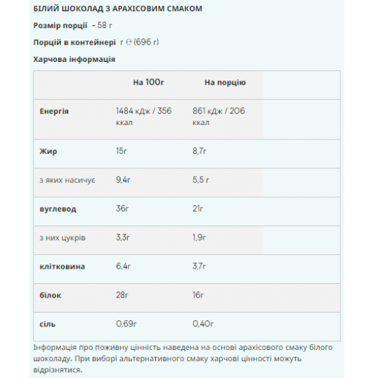 Myprotein Crispy Layered - 58g White Chocolate Peanut (Поштучно) (До 05.26) 2024-11-0137