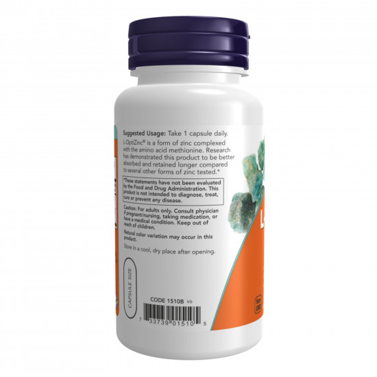Now Foods L-Optizinc(R) 30mg+Copper - 100 vcaps 2022-10-2583