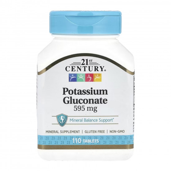 21st Century Potassium Gluconate 595 mg - 110 tabs 2023-10-7101