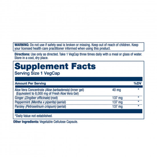 Solaray Super Aloe Vera Gel 8000mg - 100 vcaps 2023-10-4421