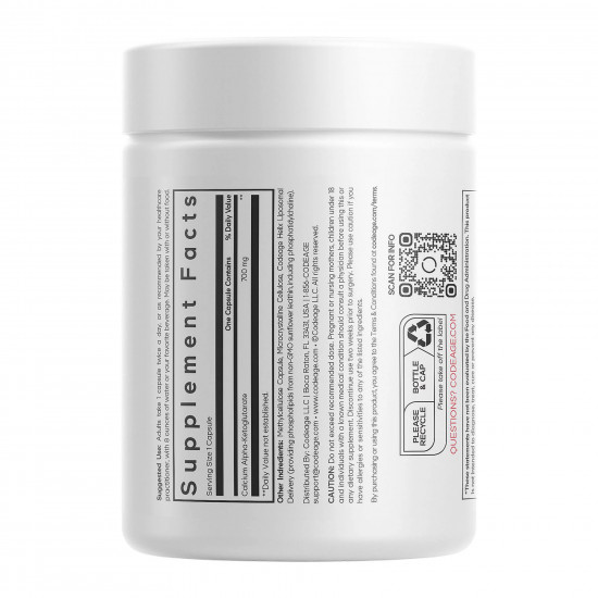 Codeage Liposomal Calcium AKG - 60 vcaps 2023-10-7623