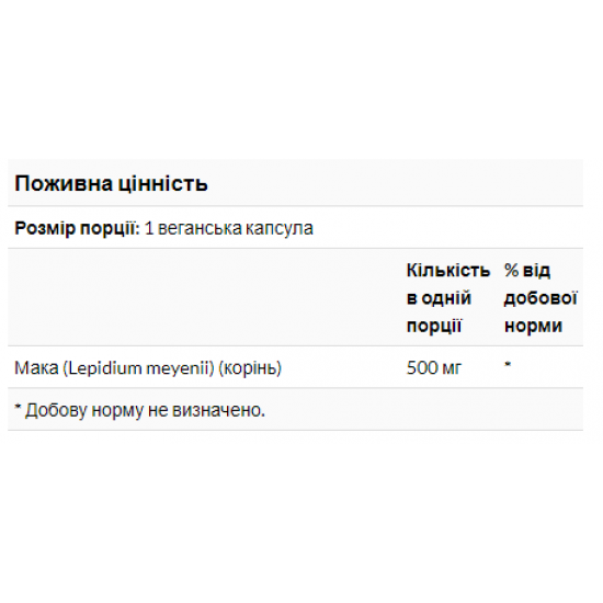 Now Foods Maca 500mg - 100vcaps 100-99-8093275-20