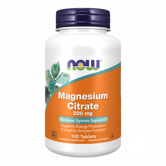 Now Foods Magnesium Citrate 200mg - 100 tabs 2022-10-0029 Now Foods Magnesium Citrate 200mg - 100 tabs 2022-10-0029
