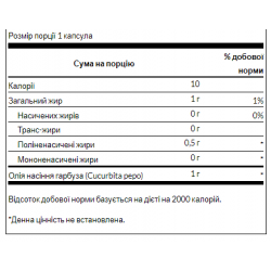 Pumpkin Seed Oil 1,000 mg - 100softgels (Затерта дата)