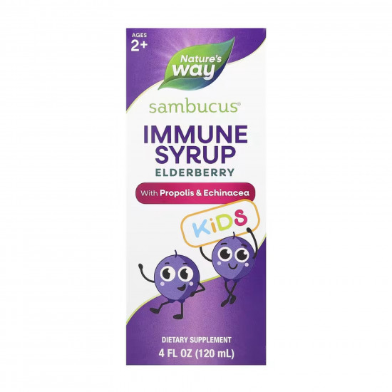 Nature's Way Sambucus Immune Syrup For Kids - 4 oz (Пошкоджена банка) 2024-11-0138