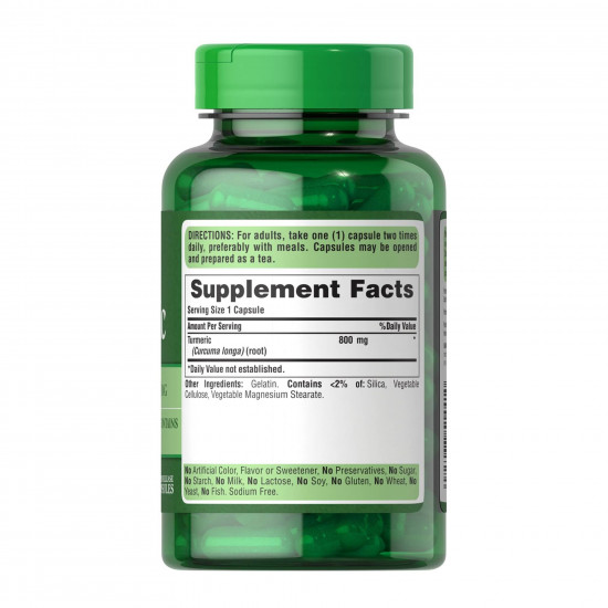 Puritans Pride Turmeric 800 mg - 100 caps 2023-10-6443
