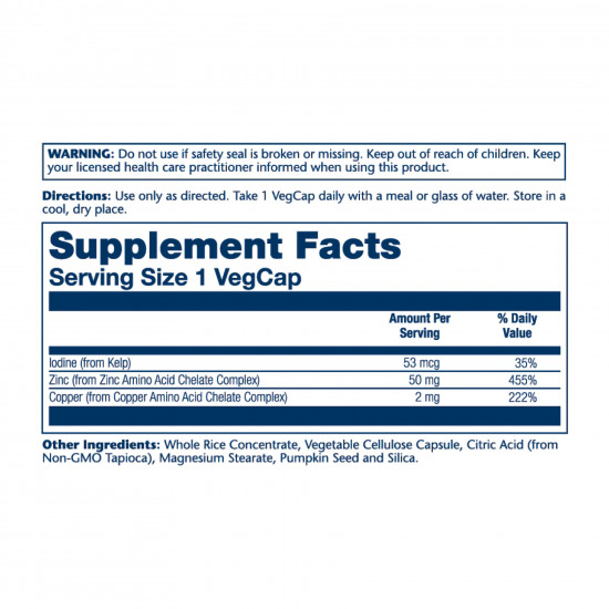 Solaray Zinc Copper - 100 vcaps (Пошкоджена банка) 2023-10-7877