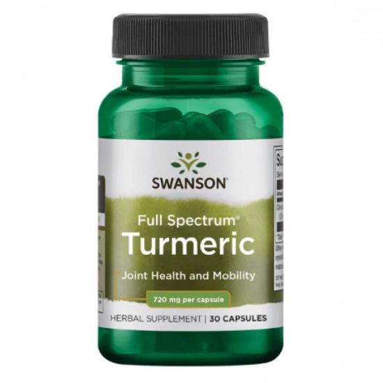 Swanson Turmeric 720mg - 30cap 100-17-5069819-20 Swanson Turmeric 720mg - 30cap 100-17-5069819-20