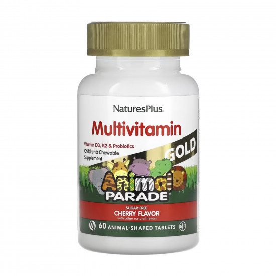 Natures Plus Animal Parade Gold - 60 tabs Cherry 2023-10-4405 Natures Plus Animal Parade Gold - 60 tabs Cherry 2023-10-4405