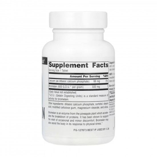 Source Naturals Bromelain 600 GDU - 60 tabs 2023-10-6481