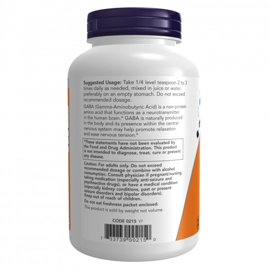 Now Foods Gaba Pure Powder - 170g 100-36-3164624-20