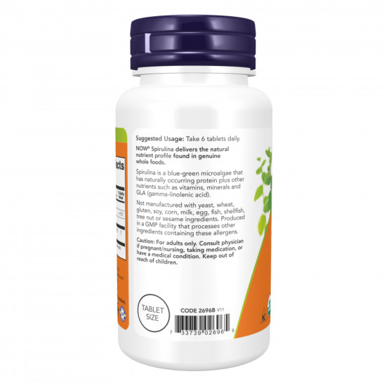 Now Foods Org Spirulina 500mg - 500 tabs 2022-10-0688
