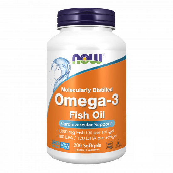 Now Foods Omega-3 1000mg - 200 sgels (Пошкоджена банка) 2023-10-3904