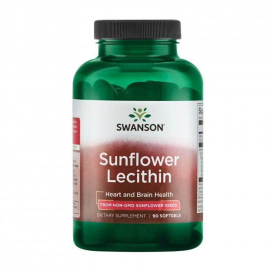 Swanson Sunflower Lecithin from Non-Gmo Sunflower Seeds 1200mg - 90 sgels 100-33-6272664-20 Swanson Sunflower Lecithin from Non-Gmo Sunflower Seeds 1200mg - 90 sgels 100-33-6272664-20