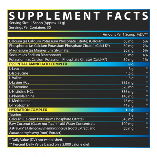 Nutrex EAA Hydration - 30srv Blueberry Lemonade 2022-09-9950