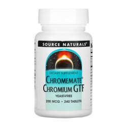 ChromeMate® Chromium GTF 200 mcg, Yeast Free - 240 tabs (Пошкоджена банка)