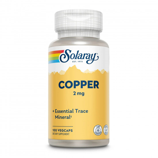 Solaray Copper 2mg - 100 caps 2023-10-5691