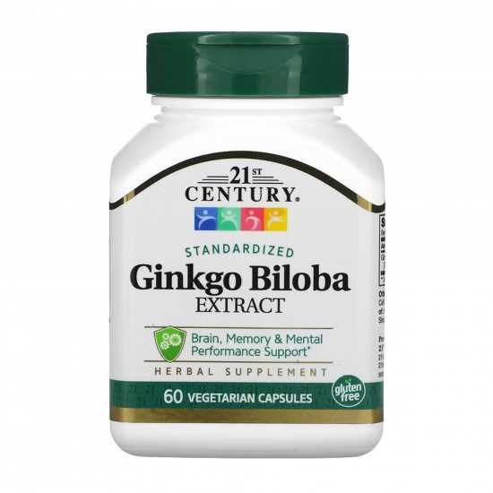 21st Century Ginkgo Biloba Extract - 60 vcaps 100-70-0455094-20