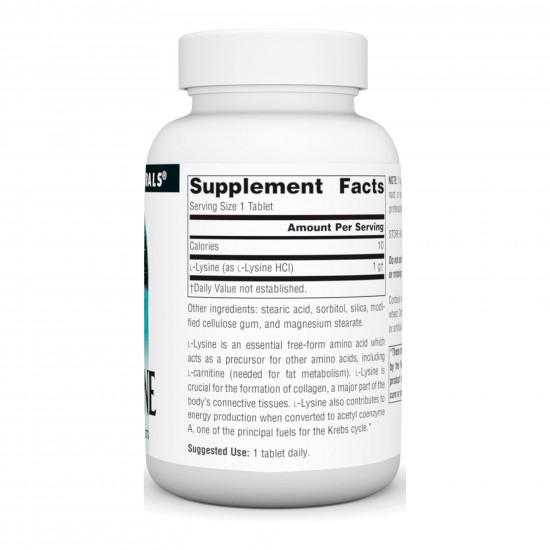 Source Naturals L-Lysine 1000mg - 50 tabs 2023-10-4606